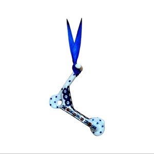 Traditional polish pottery scooter ornament